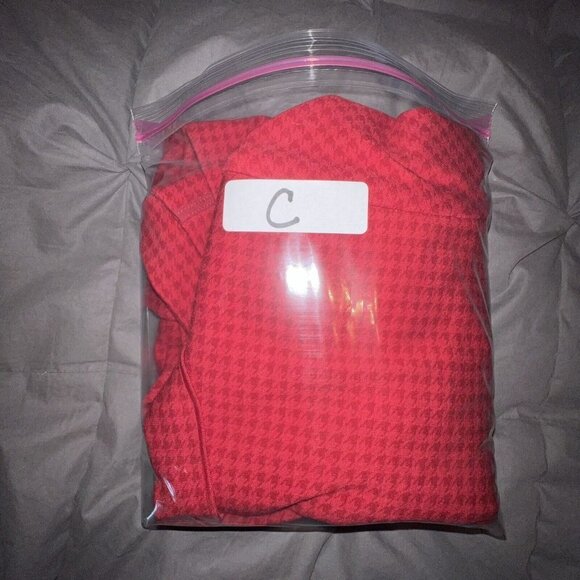 CAbi Style #3546 Red Square Celebration Jacket Women’s Small Houndstooth Ruffles - Picture 12 of 12